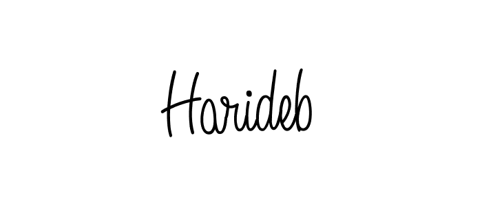 if you are searching for the best signature style for your name Harideb. so please give up your signature search. here we have designed multiple signature styles  using Angelique-Rose-font-FFP. Harideb signature style 5 images and pictures png