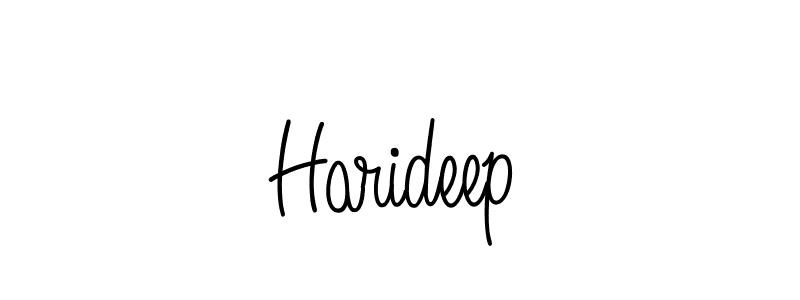 Use a signature maker to create a handwritten signature online. With this signature software, you can design (Angelique-Rose-font-FFP) your own signature for name Harideep. Harideep signature style 5 images and pictures png