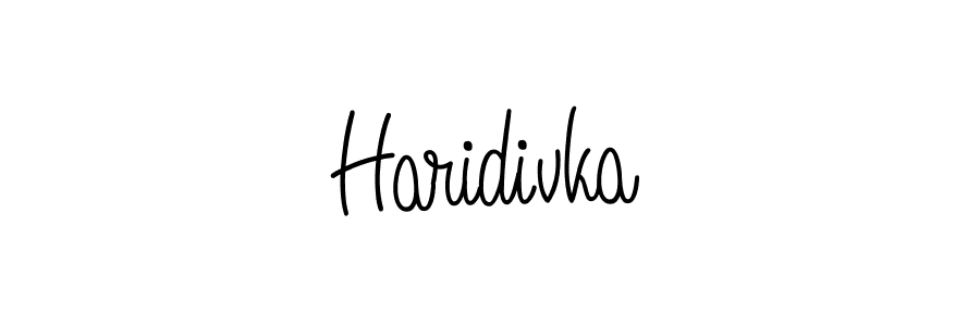 You should practise on your own different ways (Angelique-Rose-font-FFP) to write your name (Haridivka) in signature. don't let someone else do it for you. Haridivka signature style 5 images and pictures png