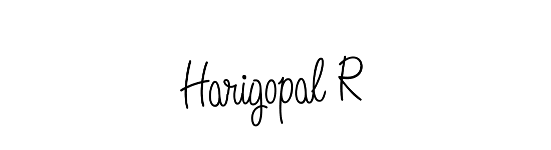 Design your own signature with our free online signature maker. With this signature software, you can create a handwritten (Angelique-Rose-font-FFP) signature for name Harigopal R. Harigopal R signature style 5 images and pictures png