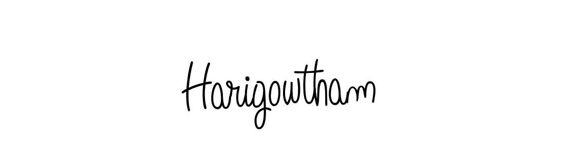 How to make Harigowtham name signature. Use Angelique-Rose-font-FFP style for creating short signs online. This is the latest handwritten sign. Harigowtham signature style 5 images and pictures png