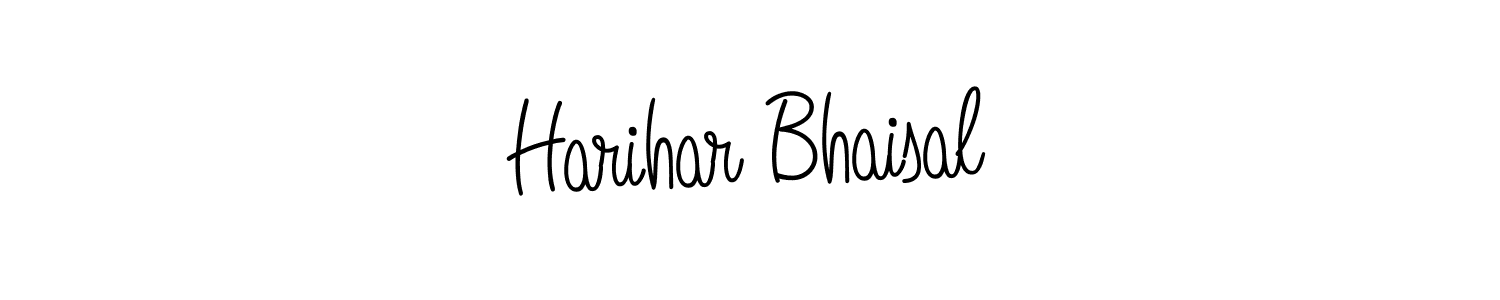 Design your own signature with our free online signature maker. With this signature software, you can create a handwritten (Angelique-Rose-font-FFP) signature for name Harihar Bhaisal. Harihar Bhaisal signature style 5 images and pictures png