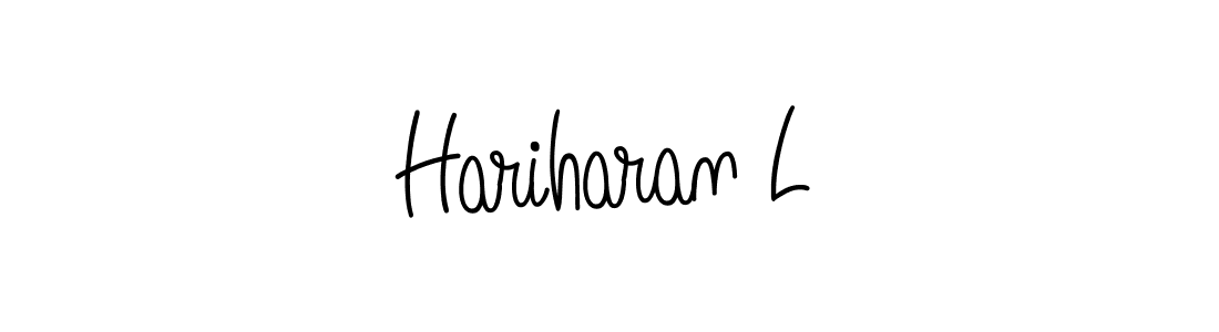How to make Hariharan L name signature. Use Angelique-Rose-font-FFP style for creating short signs online. This is the latest handwritten sign. Hariharan L signature style 5 images and pictures png