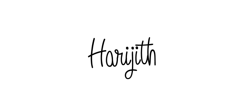 Make a beautiful signature design for name Harijith. With this signature (Angelique-Rose-font-FFP) style, you can create a handwritten signature for free. Harijith signature style 5 images and pictures png