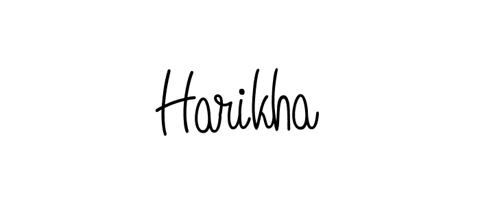 You should practise on your own different ways (Angelique-Rose-font-FFP) to write your name (Harikha) in signature. don't let someone else do it for you. Harikha signature style 5 images and pictures png
