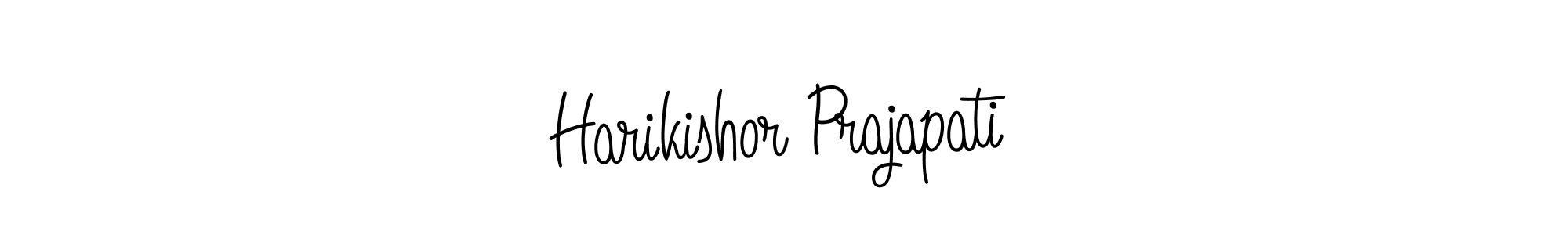 How to make Harikishor Prajapati name signature. Use Angelique-Rose-font-FFP style for creating short signs online. This is the latest handwritten sign. Harikishor Prajapati signature style 5 images and pictures png