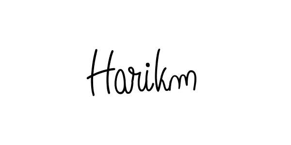 if you are searching for the best signature style for your name Harikm. so please give up your signature search. here we have designed multiple signature styles  using Angelique-Rose-font-FFP. Harikm signature style 5 images and pictures png