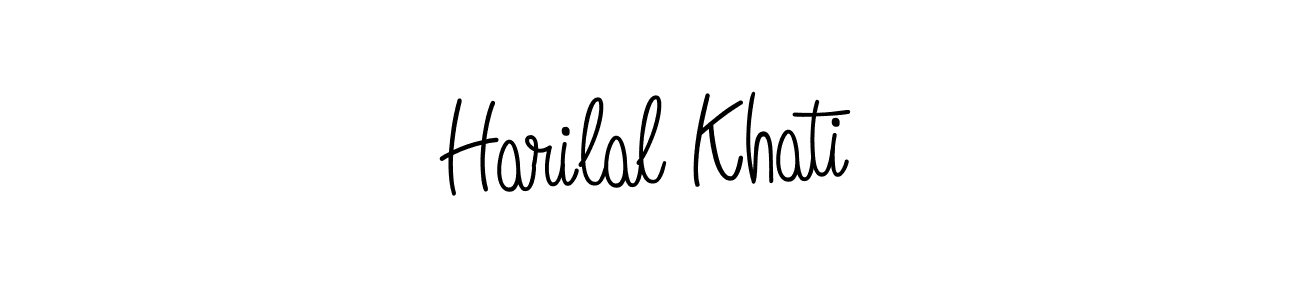 Design your own signature with our free online signature maker. With this signature software, you can create a handwritten (Angelique-Rose-font-FFP) signature for name Harilal Khati. Harilal Khati signature style 5 images and pictures png