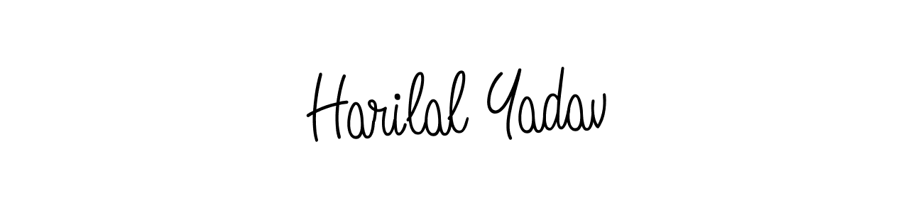 You should practise on your own different ways (Angelique-Rose-font-FFP) to write your name (Harilal Yadav) in signature. don't let someone else do it for you. Harilal Yadav signature style 5 images and pictures png