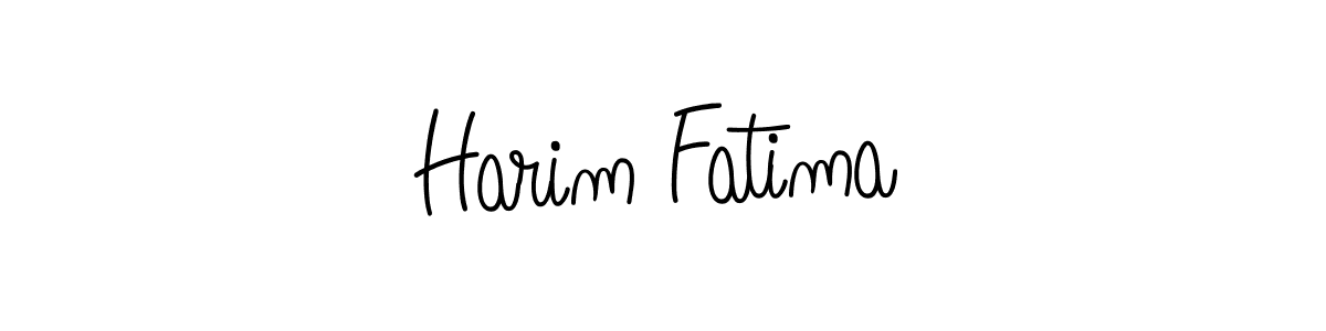 You should practise on your own different ways (Angelique-Rose-font-FFP) to write your name (Harim Fatima) in signature. don't let someone else do it for you. Harim Fatima signature style 5 images and pictures png