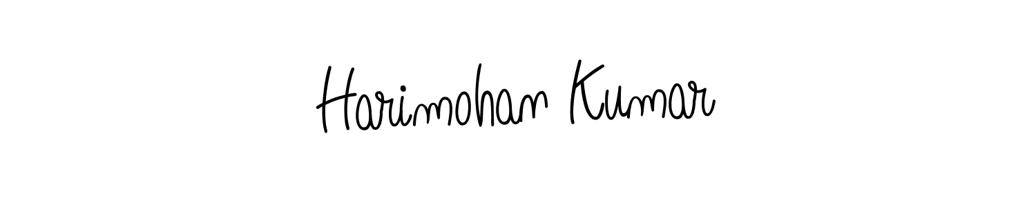 Design your own signature with our free online signature maker. With this signature software, you can create a handwritten (Angelique-Rose-font-FFP) signature for name Harimohan Kumar. Harimohan Kumar signature style 5 images and pictures png