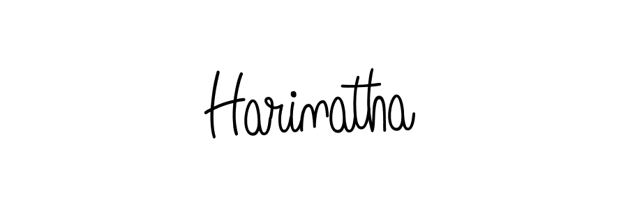 Use a signature maker to create a handwritten signature online. With this signature software, you can design (Angelique-Rose-font-FFP) your own signature for name Harinatha. Harinatha signature style 5 images and pictures png