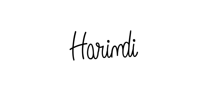 Use a signature maker to create a handwritten signature online. With this signature software, you can design (Angelique-Rose-font-FFP) your own signature for name Harindi. Harindi signature style 5 images and pictures png