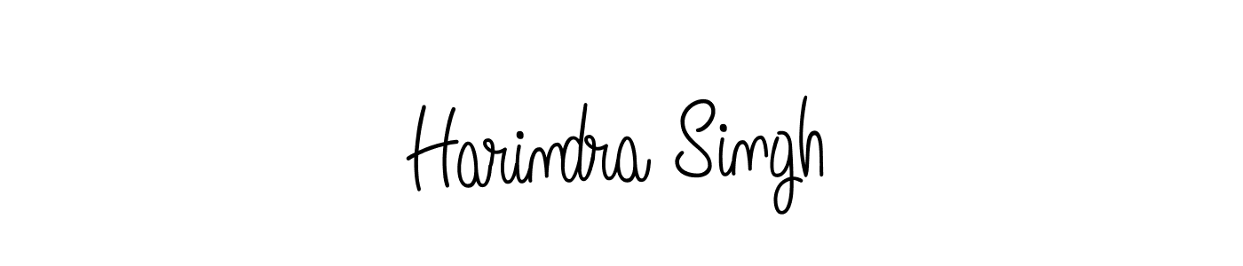 Use a signature maker to create a handwritten signature online. With this signature software, you can design (Angelique-Rose-font-FFP) your own signature for name Harindra Singh. Harindra Singh signature style 5 images and pictures png