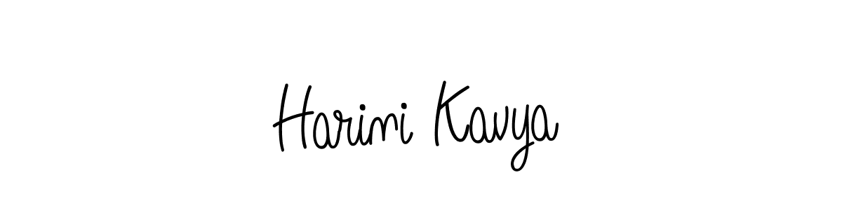 Also we have Harini Kavya name is the best signature style. Create professional handwritten signature collection using Angelique-Rose-font-FFP autograph style. Harini Kavya signature style 5 images and pictures png