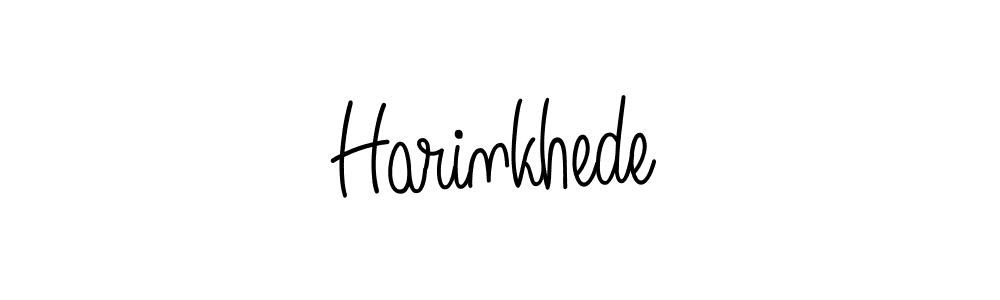 Make a beautiful signature design for name Harinkhede. With this signature (Angelique-Rose-font-FFP) style, you can create a handwritten signature for free. Harinkhede signature style 5 images and pictures png