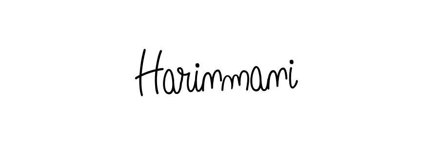 Use a signature maker to create a handwritten signature online. With this signature software, you can design (Angelique-Rose-font-FFP) your own signature for name Harinmani. Harinmani signature style 5 images and pictures png