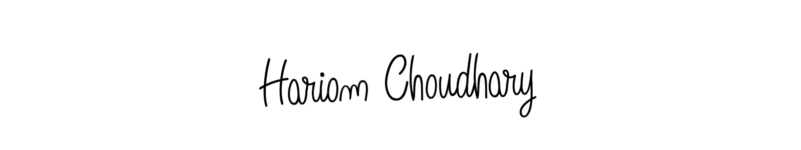 Design your own signature with our free online signature maker. With this signature software, you can create a handwritten (Angelique-Rose-font-FFP) signature for name Hariom Choudhary. Hariom Choudhary signature style 5 images and pictures png