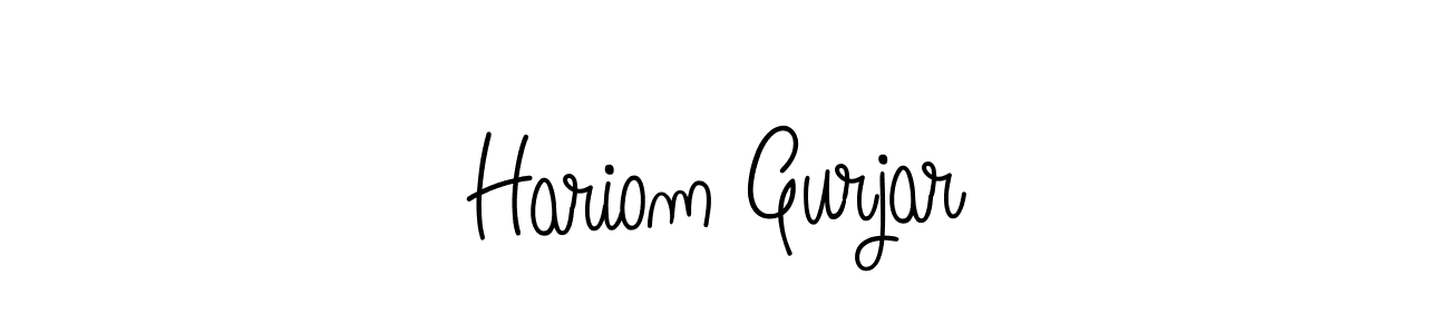 Design your own signature with our free online signature maker. With this signature software, you can create a handwritten (Angelique-Rose-font-FFP) signature for name Hariom Gurjar. Hariom Gurjar signature style 5 images and pictures png