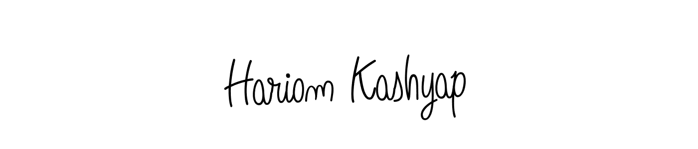 Also we have Hariom Kashyap name is the best signature style. Create professional handwritten signature collection using Angelique-Rose-font-FFP autograph style. Hariom Kashyap signature style 5 images and pictures png