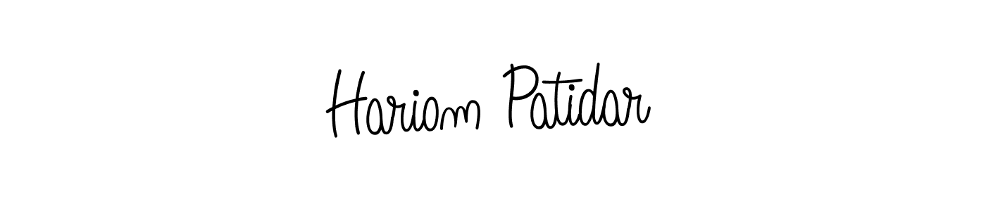 Create a beautiful signature design for name Hariom Patidar. With this signature (Angelique-Rose-font-FFP) fonts, you can make a handwritten signature for free. Hariom Patidar signature style 5 images and pictures png