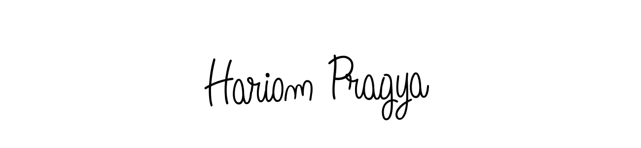 Create a beautiful signature design for name Hariom Pragya. With this signature (Angelique-Rose-font-FFP) fonts, you can make a handwritten signature for free. Hariom Pragya signature style 5 images and pictures png