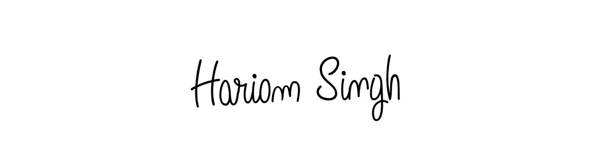 You should practise on your own different ways (Angelique-Rose-font-FFP) to write your name (Hariom Singh) in signature. don't let someone else do it for you. Hariom Singh signature style 5 images and pictures png