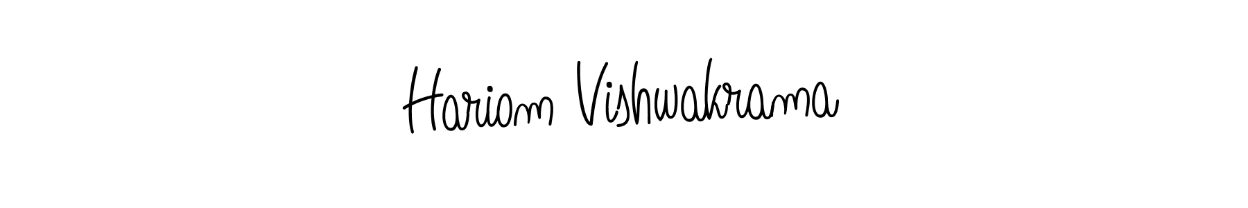 Also we have Hariom Vishwakrama name is the best signature style. Create professional handwritten signature collection using Angelique-Rose-font-FFP autograph style. Hariom Vishwakrama signature style 5 images and pictures png