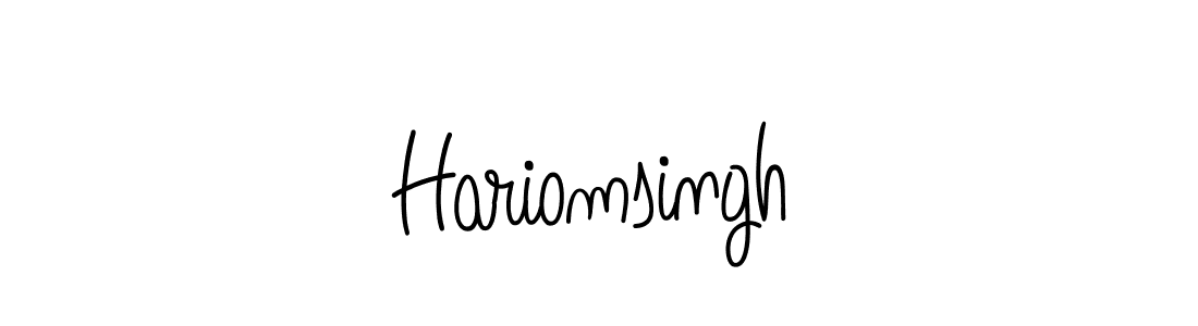 You should practise on your own different ways (Angelique-Rose-font-FFP) to write your name (Hariomsingh) in signature. don't let someone else do it for you. Hariomsingh signature style 5 images and pictures png