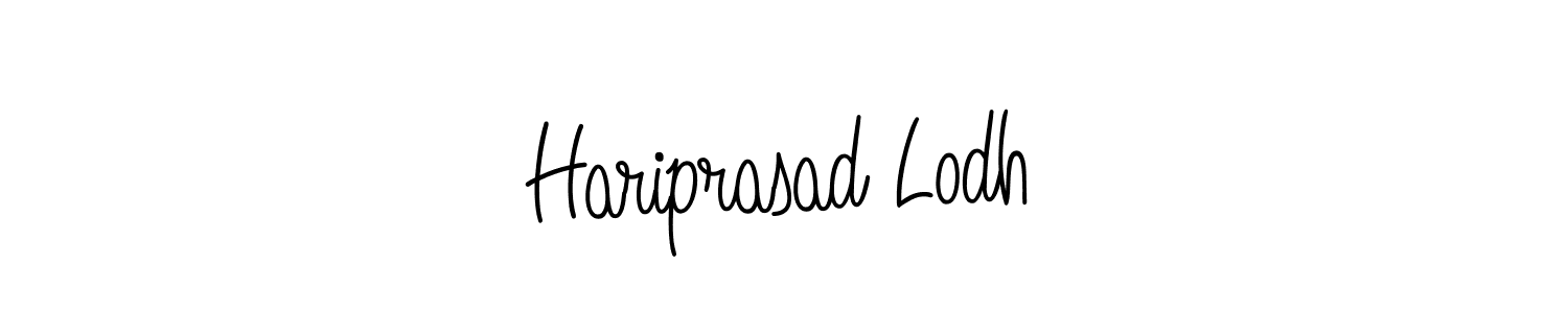 You should practise on your own different ways (Angelique-Rose-font-FFP) to write your name (Hariprasad Lodh) in signature. don't let someone else do it for you. Hariprasad Lodh signature style 5 images and pictures png