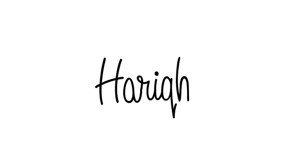 The best way (Angelique-Rose-font-FFP) to make a short signature is to pick only two or three words in your name. The name Hariqh include a total of six letters. For converting this name. Hariqh signature style 5 images and pictures png