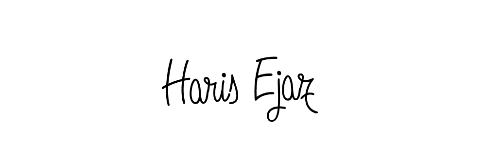 How to make Haris Ejaz name signature. Use Angelique-Rose-font-FFP style for creating short signs online. This is the latest handwritten sign. Haris Ejaz signature style 5 images and pictures png