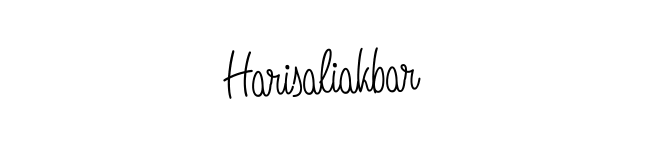 Use a signature maker to create a handwritten signature online. With this signature software, you can design (Angelique-Rose-font-FFP) your own signature for name Harisaliakbar. Harisaliakbar signature style 5 images and pictures png