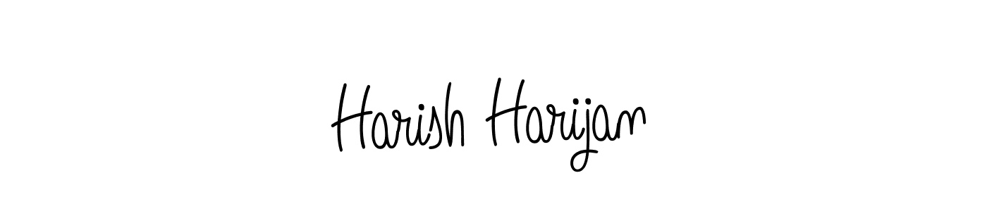 Design your own signature with our free online signature maker. With this signature software, you can create a handwritten (Angelique-Rose-font-FFP) signature for name Harish Harijan. Harish Harijan signature style 5 images and pictures png