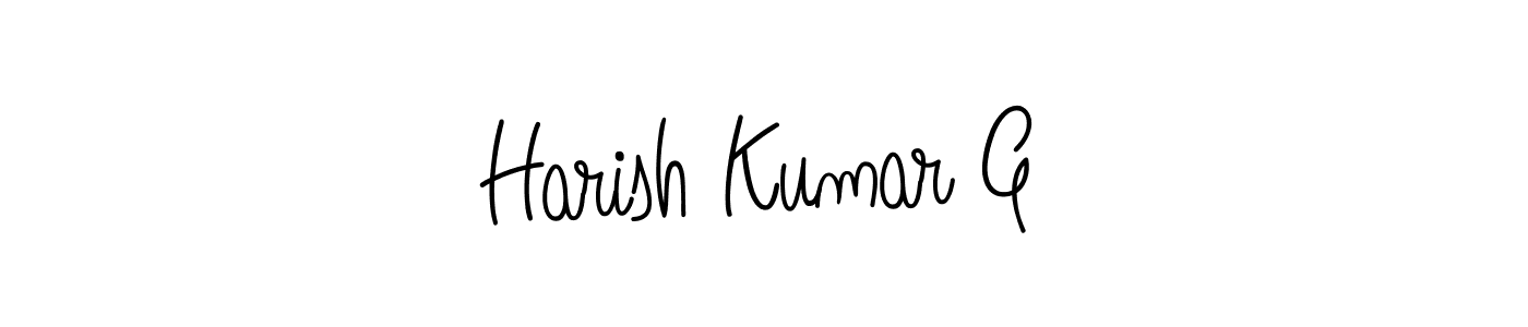 Make a beautiful signature design for name Harish Kumar G. With this signature (Angelique-Rose-font-FFP) style, you can create a handwritten signature for free. Harish Kumar G signature style 5 images and pictures png