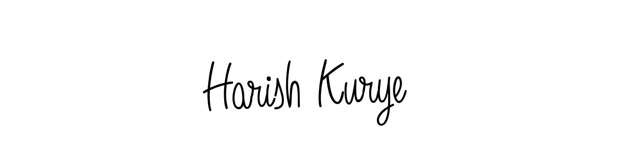 Also we have Harish Kurye name is the best signature style. Create professional handwritten signature collection using Angelique-Rose-font-FFP autograph style. Harish Kurye signature style 5 images and pictures png