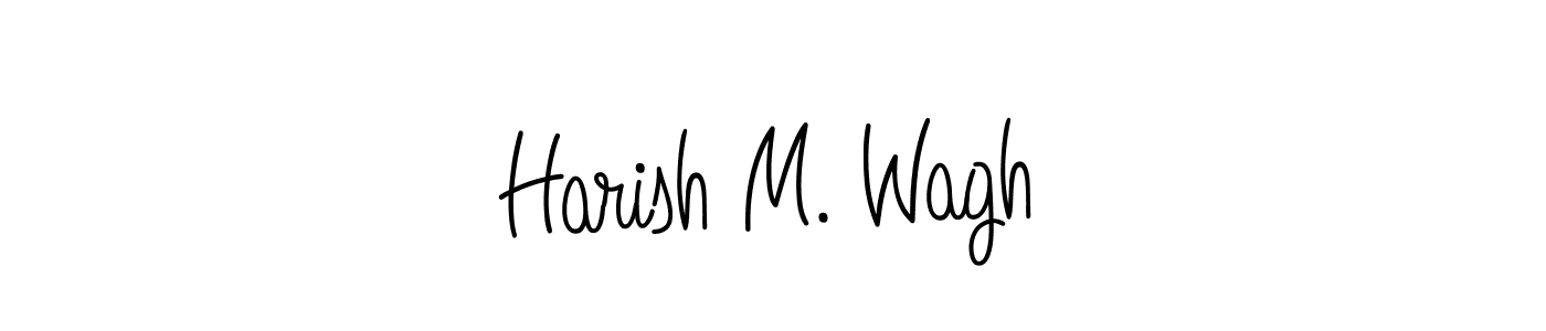 Harish M. Wagh stylish signature style. Best Handwritten Sign (Angelique-Rose-font-FFP) for my name. Handwritten Signature Collection Ideas for my name Harish M. Wagh. Harish M. Wagh signature style 5 images and pictures png