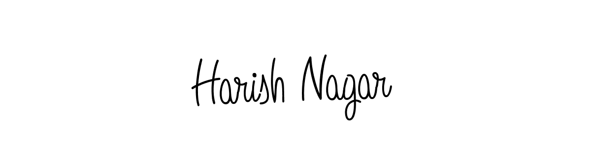 You should practise on your own different ways (Angelique-Rose-font-FFP) to write your name (Harish Nagar) in signature. don't let someone else do it for you. Harish Nagar signature style 5 images and pictures png