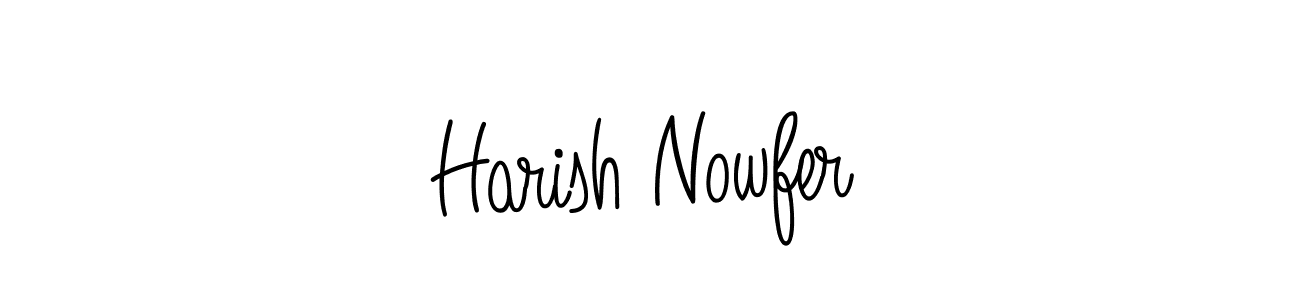 Make a beautiful signature design for name Harish Nowfer. With this signature (Angelique-Rose-font-FFP) style, you can create a handwritten signature for free. Harish Nowfer signature style 5 images and pictures png