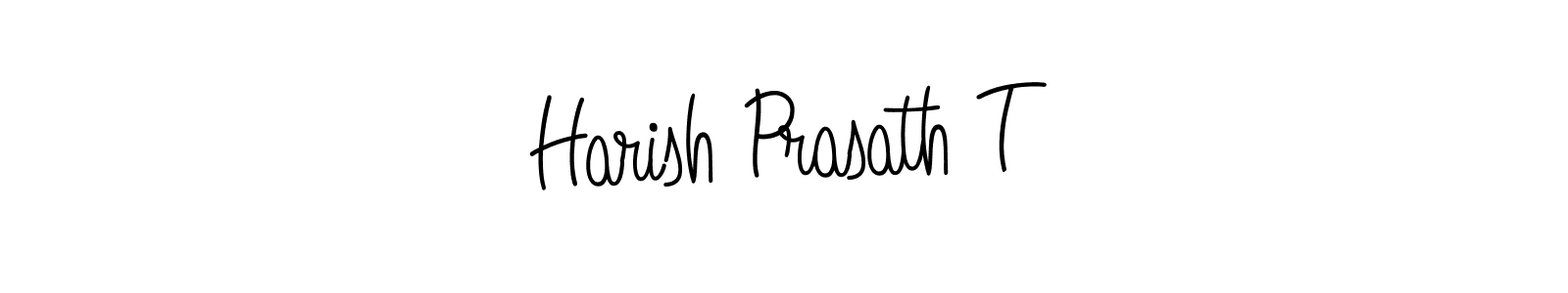 Design your own signature with our free online signature maker. With this signature software, you can create a handwritten (Angelique-Rose-font-FFP) signature for name Harish Prasath T. Harish Prasath T signature style 5 images and pictures png