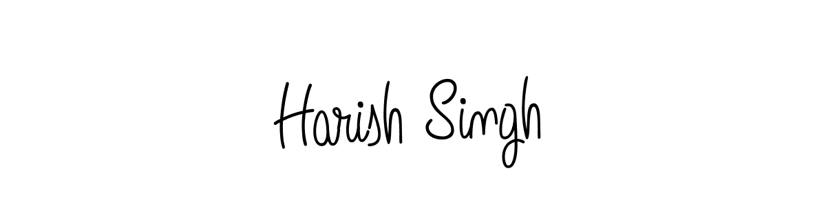 The best way (Angelique-Rose-font-FFP) to make a short signature is to pick only two or three words in your name. The name Harish Singh include a total of six letters. For converting this name. Harish Singh signature style 5 images and pictures png