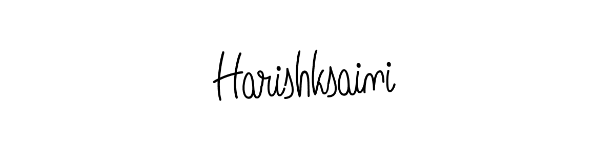 How to make Harishksaini name signature. Use Angelique-Rose-font-FFP style for creating short signs online. This is the latest handwritten sign. Harishksaini signature style 5 images and pictures png
