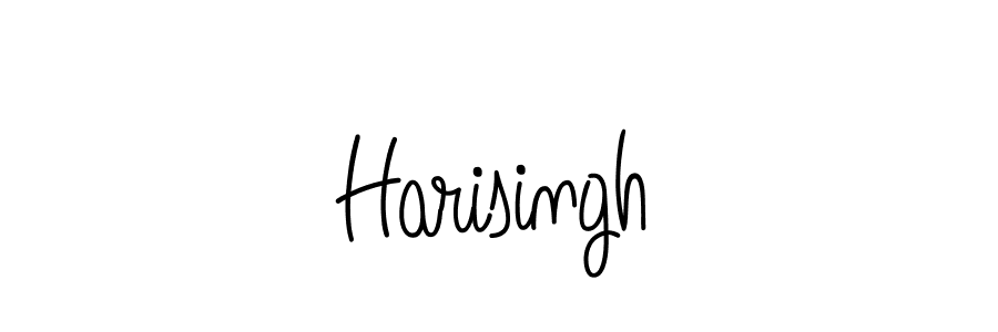 Use a signature maker to create a handwritten signature online. With this signature software, you can design (Angelique-Rose-font-FFP) your own signature for name Harisingh. Harisingh signature style 5 images and pictures png