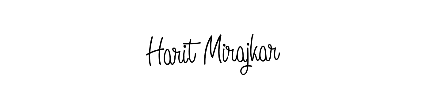 The best way (Angelique-Rose-font-FFP) to make a short signature is to pick only two or three words in your name. The name Harit Mirajkar include a total of six letters. For converting this name. Harit Mirajkar signature style 5 images and pictures png