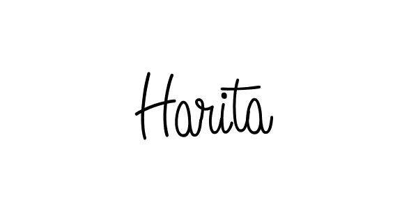 Design your own signature with our free online signature maker. With this signature software, you can create a handwritten (Angelique-Rose-font-FFP) signature for name Harita. Harita signature style 5 images and pictures png