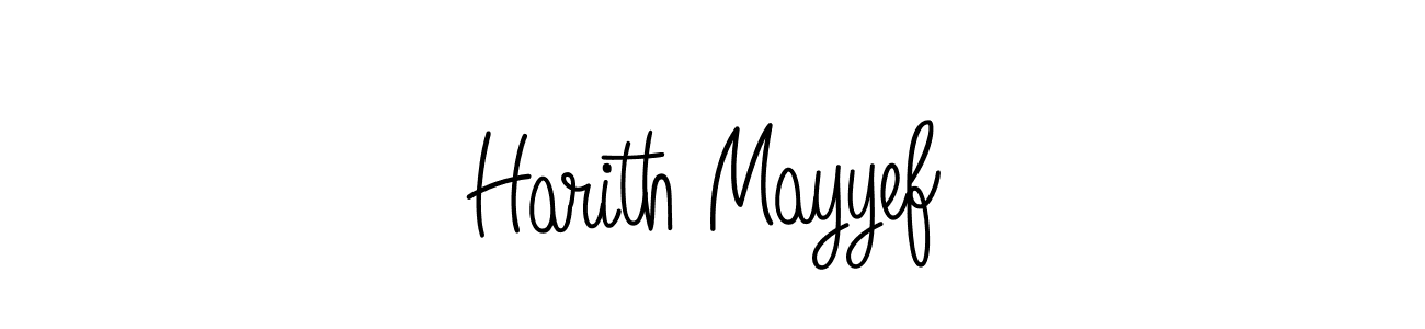 You should practise on your own different ways (Angelique-Rose-font-FFP) to write your name (Harith Mayyef) in signature. don't let someone else do it for you. Harith Mayyef signature style 5 images and pictures png