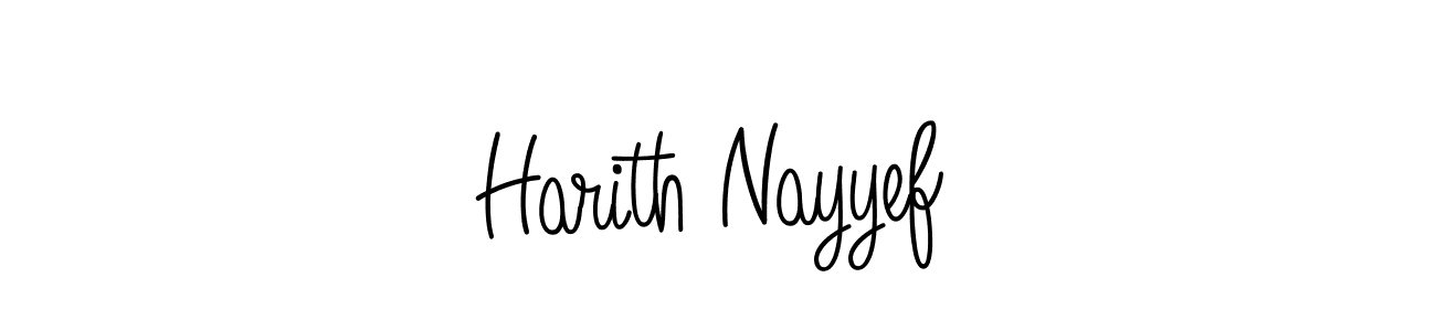 Design your own signature with our free online signature maker. With this signature software, you can create a handwritten (Angelique-Rose-font-FFP) signature for name Harith Nayyef. Harith Nayyef signature style 5 images and pictures png