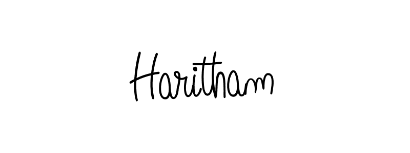 Haritham stylish signature style. Best Handwritten Sign (Angelique-Rose-font-FFP) for my name. Handwritten Signature Collection Ideas for my name Haritham. Haritham signature style 5 images and pictures png
