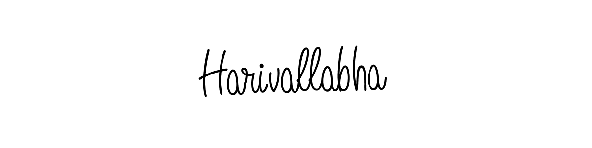 Make a beautiful signature design for name Harivallabha. With this signature (Angelique-Rose-font-FFP) style, you can create a handwritten signature for free. Harivallabha signature style 5 images and pictures png