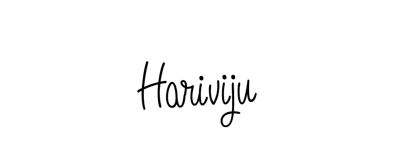 Also we have Hariviju name is the best signature style. Create professional handwritten signature collection using Angelique-Rose-font-FFP autograph style. Hariviju signature style 5 images and pictures png